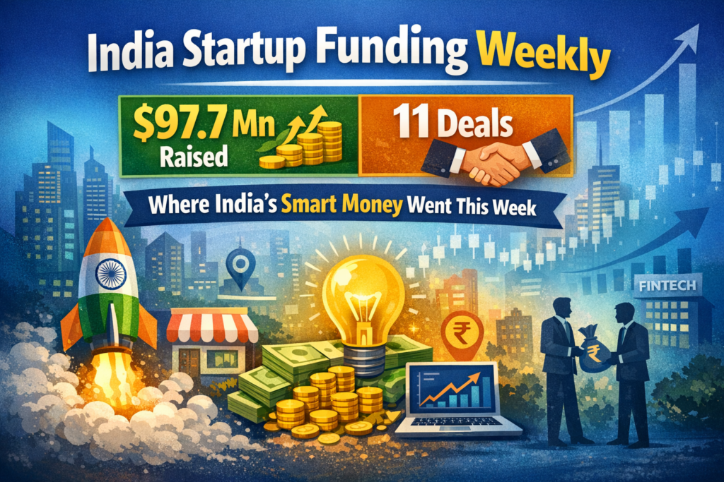 Slow Week, Sharp Bets: India's Startup Ecosystem Raises $97.7 Mn