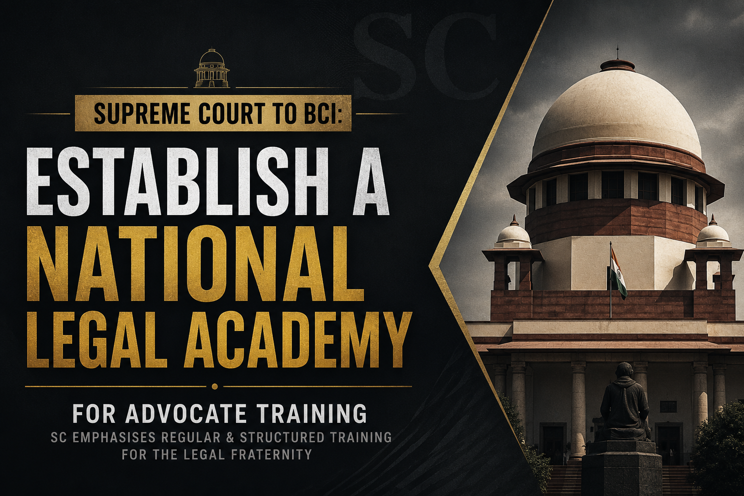 National Legal Academy: SC Directs BCI on Advocate Training